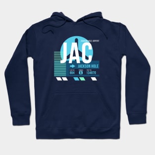 Jackson Hole (JAC) Airport // Sunset Baggage Tag Hoodie